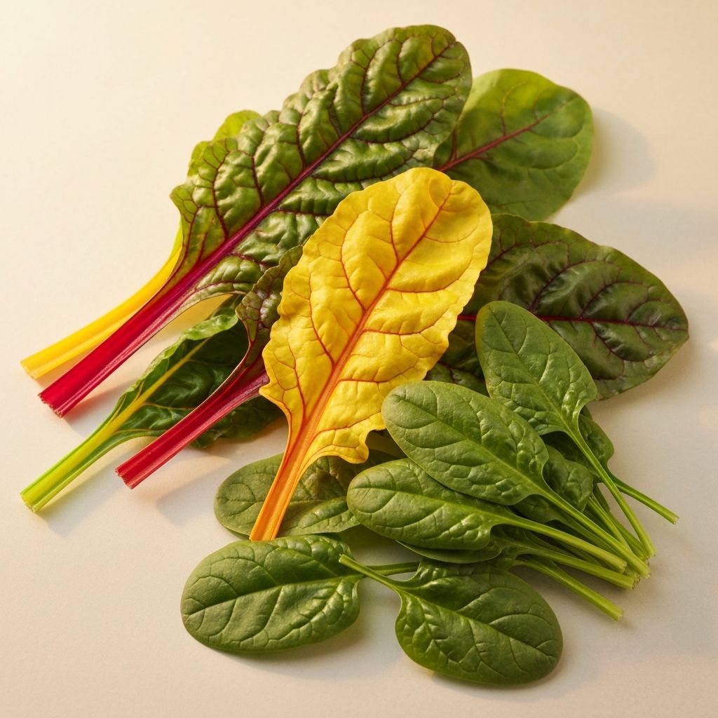 Fresh chard and spinach